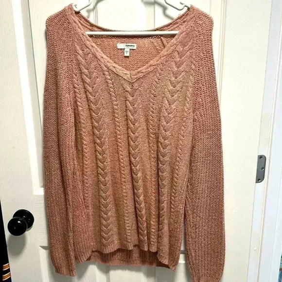 PINK OVERSIZED SONOMA SWEATER - Picture 2 of 4